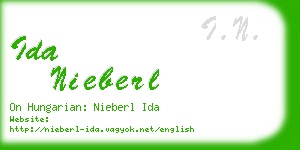 ida nieberl business card